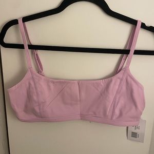 Purple WeWoreWhat sports bra